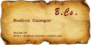 Bodics Csongor névjegykártya